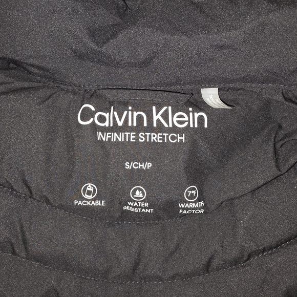 Calvin Klein Women's Black Puffer Jacket with Logo Zipper - Picture 6 of 6